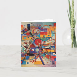 Cartão De Festividades Arte Moderna Abstrata