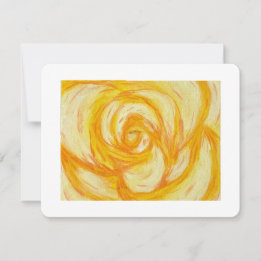 Cartão De Festividades Arte original abstrata Rosa Amarela