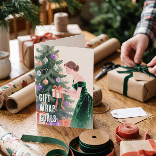 Cartão De Festividades Arte Pintada com Linha Presentes Engraçados de N