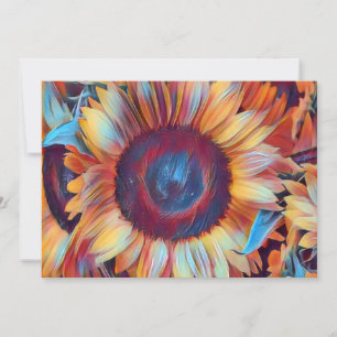 Cartão De Festividades Arte Sunflower