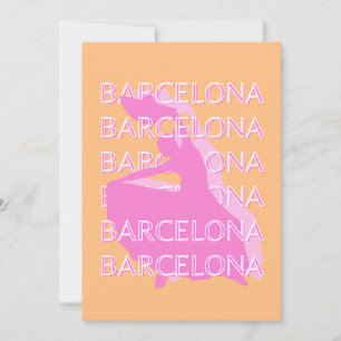 Cartão De Festividades Arte Viagem de Barcelona, Arte Viagem Espanha, Lar