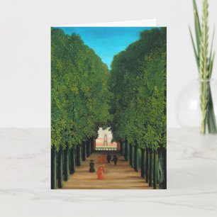 Cartão De Festividades Arte Vintage de Parque com Árvores Verdes de Henri