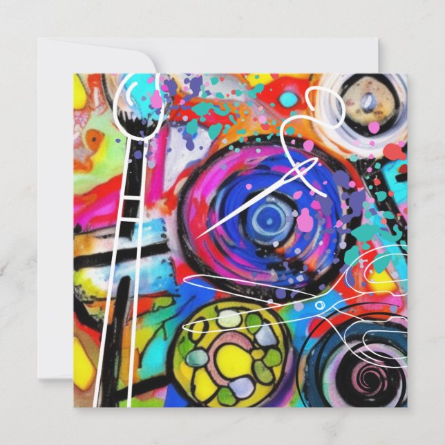 Cartão De Festividades Artes e Artesanatos (Frente)