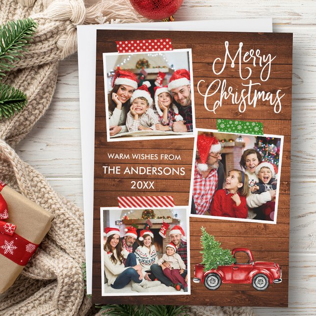 Cartão De Festividades Artesanato de Caligrafia Frio de Banda de Natal (Customize to add text to back of card.)