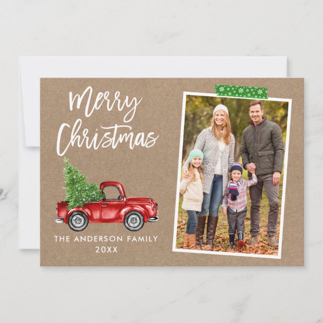 Cartão De Festividades Artesanato Roteiro de Pincel do Pincel do Kraft Na (Frente)