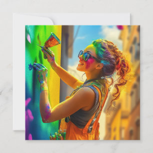Cartão De Festividades Artista de Rua