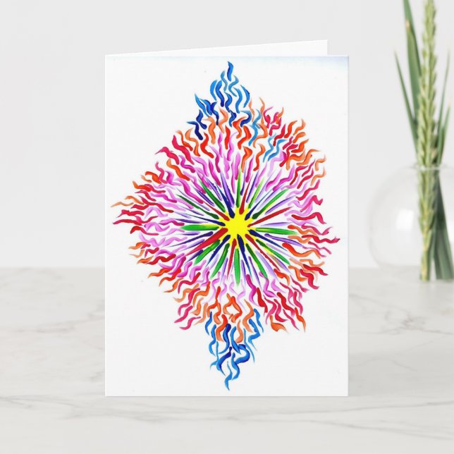 Cartão De Festividades Artista do Autismo Candy Waters (Frente)