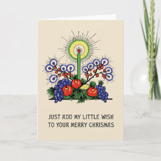 Cartão De Festividades Arts & Crafts Mission Style Christmas Greeting