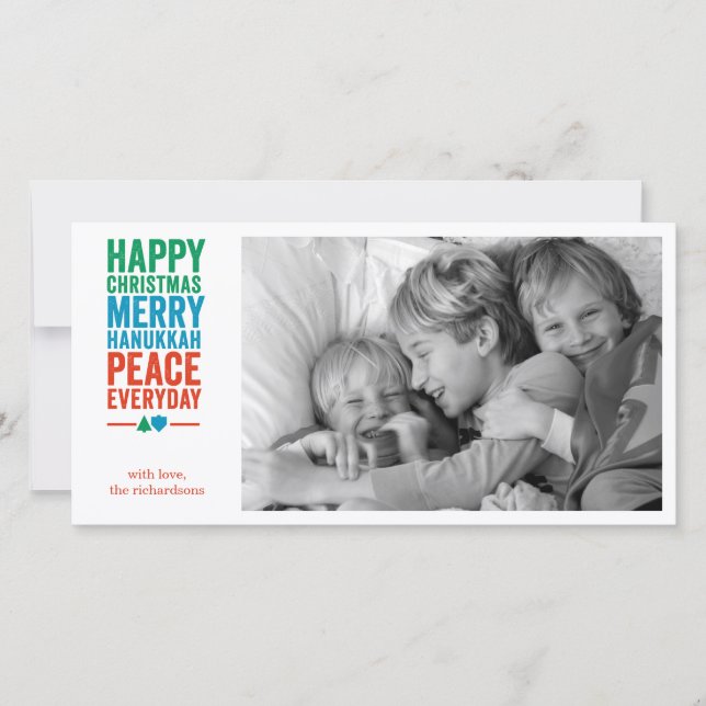 Cartão De Festividades Árvore 1 de Dreidel (Frente)