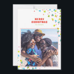 Cartão De Festividades Árvore Colorida e Foto Moderna de Star Confetti<br><div class="desc">Árvore esplêndida e confete estelar enquadram sua foto de família neste cartão de Natal moderno e minimalista. Personalize a frente do cartão com sua saudação, nome e foto sazonais. O representante de fronteiras com padrões de coordenação tem muito espaço vazio esperando que seu toque pessoal adicione mais fotos ou uma...</div>