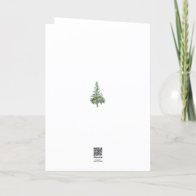 Cartão De Festividades Desenho de Árvore de Fita de Natal - Whimsical