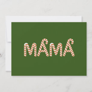 Cartão De Festividades Árvore de Bolo de Natal Mamãe Mãe Suéter Família D
