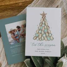 Árvore de Conchas de Ostra Foto de Natal Costeira