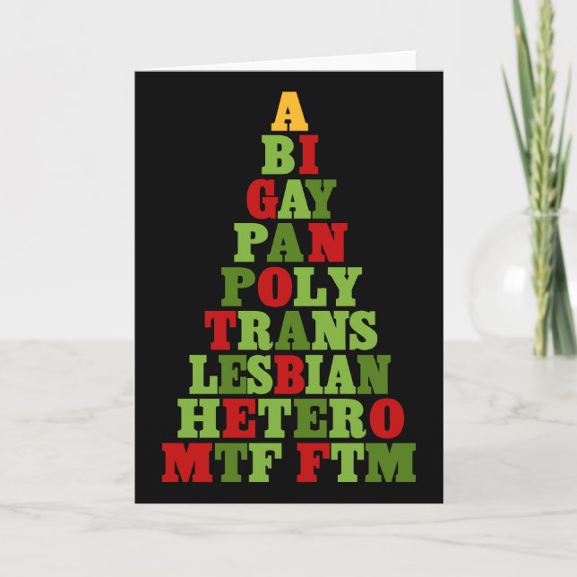 Cartão De Festividades Árvore de Férias da Diversidade (Frente)