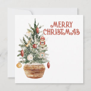 Cartão De Festividades Árvore de natais vintages