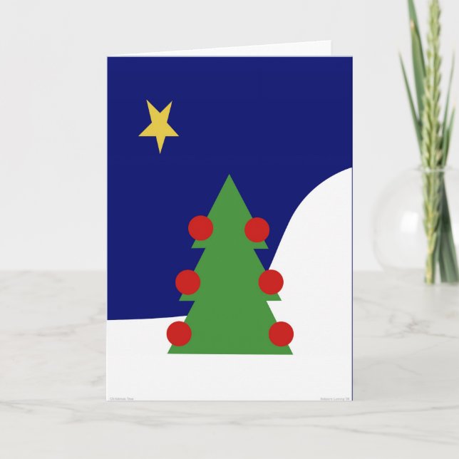 Cartão De Festividades Árvore de Natal (Frente)