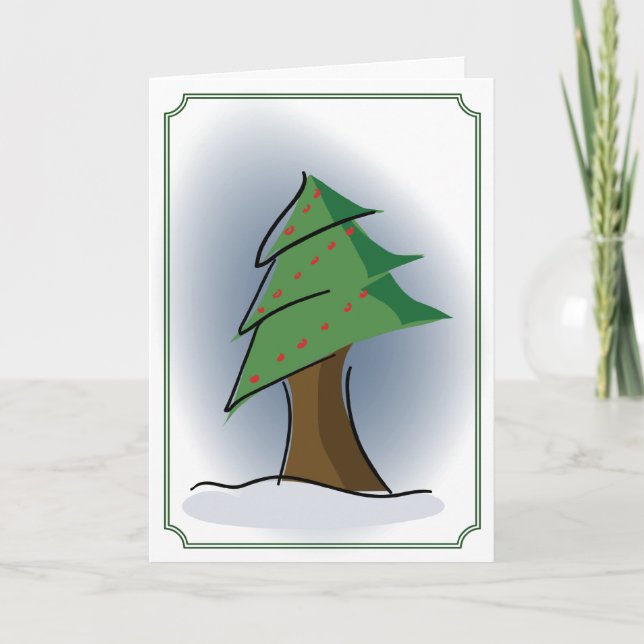 Cartão De Festividades Árvore de Natal (Frente)