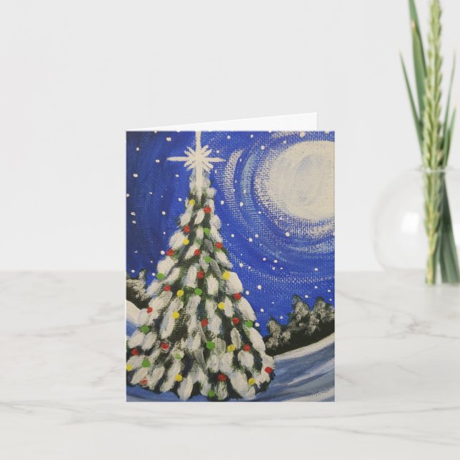 Cartão De Festividades Árvore de Natal (Frente)