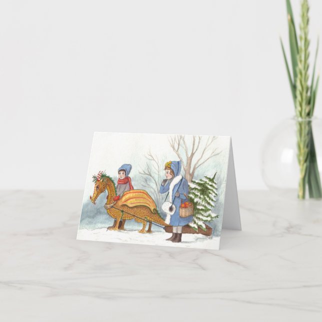 Cartão De Festividades Árvore de Natal (Frente)