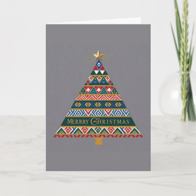 Cartão De Festividades Árvore de Natal (Frente)