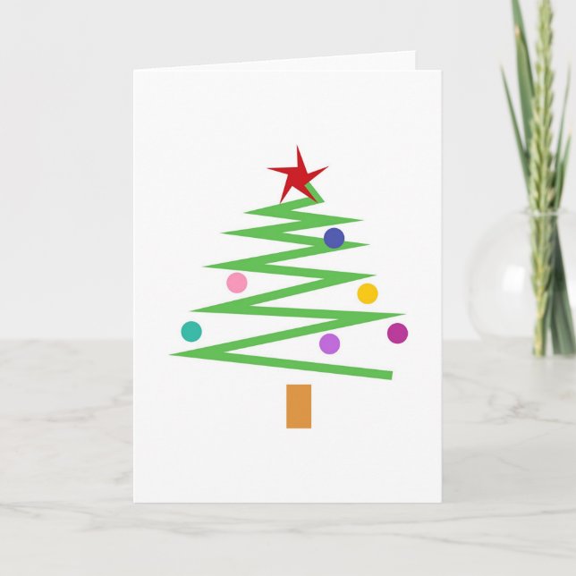 Cartão De Festividades Árvore de Natal (Frente)
