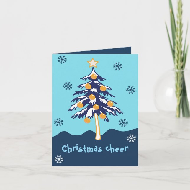 Cartão De Festividades árvore de Natal (Frente)