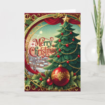 Árvore de Natal Alegre Carmesim