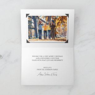 Cartão De Festividades Árvore de Natal Aquarela Foto Feliz Natal