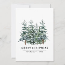 Árvore de Natal Aquarela Moderna Sem Foto