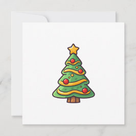 Cartão De Festividades Árvore de Natal Bonita com Ornamentos