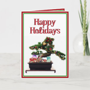 Cartão De Festividades Árvore de Natal Bonsai