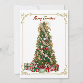 Cartão De Festividades Árvore de Natal com design elegante