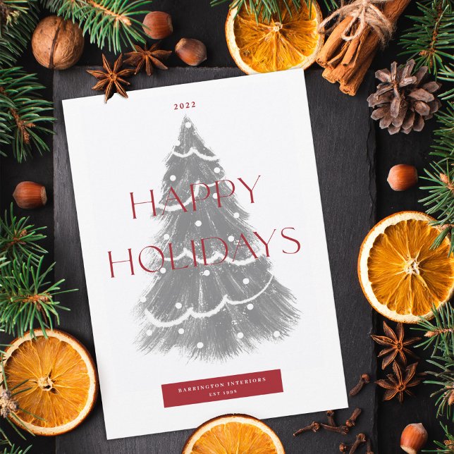 Cartão De Festividades Árvore de Natal Corporativa (Criador carregado)