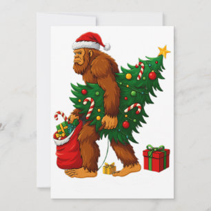 Cartão De Festividades Árvore de Natal de Bigfoot da Most Wonderful Chris