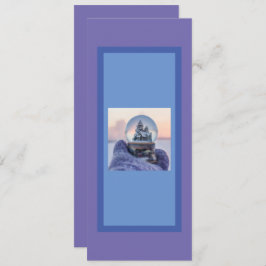 Cartão De Festividades Árvore de Natal de bola de neve queda de neve no i