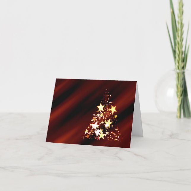 Cartão De Festividades Árvore de Natal de Férias (Frente)