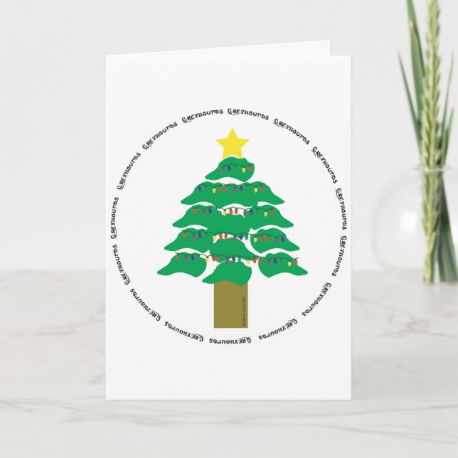Cartão De Festividades Árvore de Natal de Greyhound 2007 (Frente)