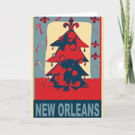Cartão De Festividades Árvore de Natal de Nova Orleans