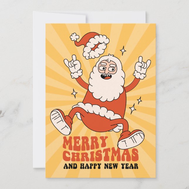 Cartão De Festividades Árvore de Natal de Rockin - Um Emperramento Festiv (Frente)