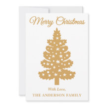 Árvore de Natal de Script Manuscrito Dourado