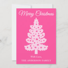 Cartão De Festividades Árvore de Natal de Script Manuscrito Quente
