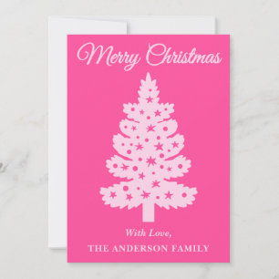 Cartão De Festividades Árvore de Natal de Script Manuscrito Quente