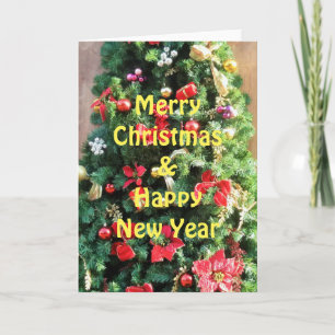 Cartão De Festividades Árvore de Natal decorada