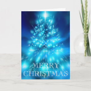 Cartão De Festividades Árvore de Natal decorativa de Natal feliz no Natal