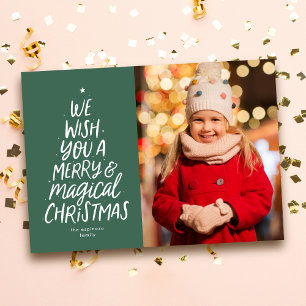 Cartão De Festividades Árvore de Natal divertida e alegre foto simples
