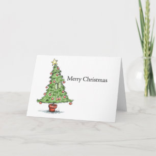 Cartão De Festividades Árvore de Natal do laço
