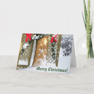 Cartão De Festividades Árvore de Natal do Velho Homem