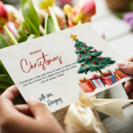 Cartão De Festividades Árvore de Natal e Apresentações Feliz Natal Person