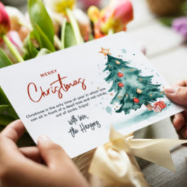 Cartão De Festividades Árvore de Natal e Presentes Feliz Natal