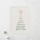 Cartão De Festividades Árvore de Natal Elegante de Tipografia de Script d (Frente/Verso In Situ)